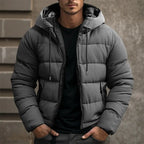 Men’s Hooded Puffer Jacket | Warm Quilted Winter Coat
