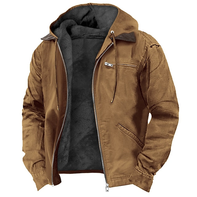 Men’s Hooded Winter Jacket | Warm Fleece Lined Outerwear