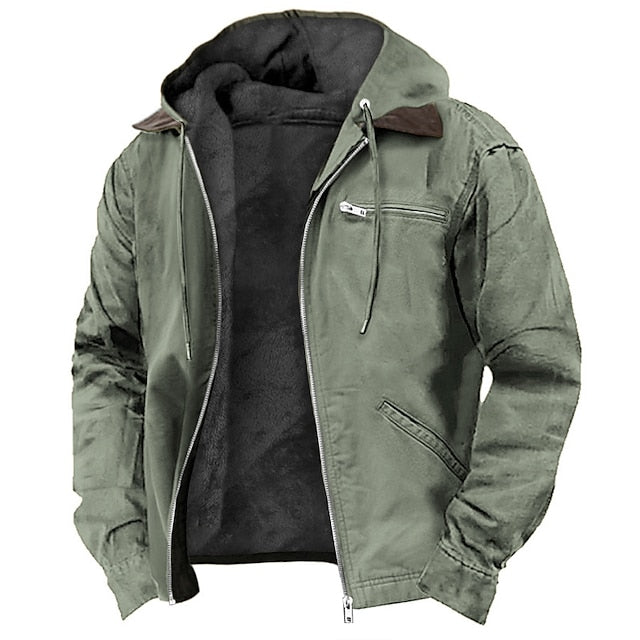 Men’s Hooded Winter Jacket | Warm Fleece Lined Outerwear