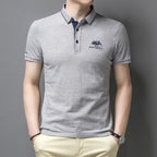Casual polo shirt with buttons short sleeves for men