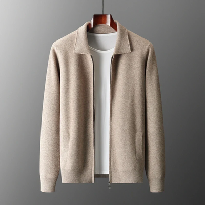 Cashmere Gilet with Zip Closure for Men