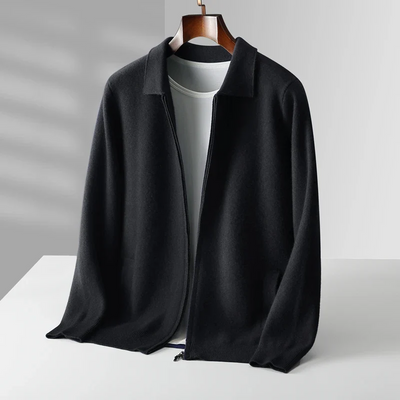 Cashmere Gilet with Zip Closure for Men