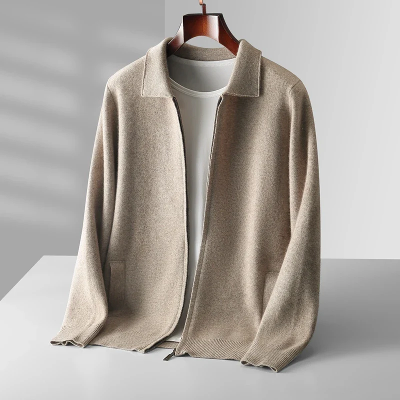 Cashmere Gilet with Zip Closure for Men
