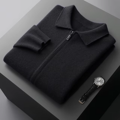 Cashmere Gilet with Zip Closure for Men