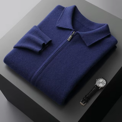 Cashmere Gilet with Zip Closure for Men