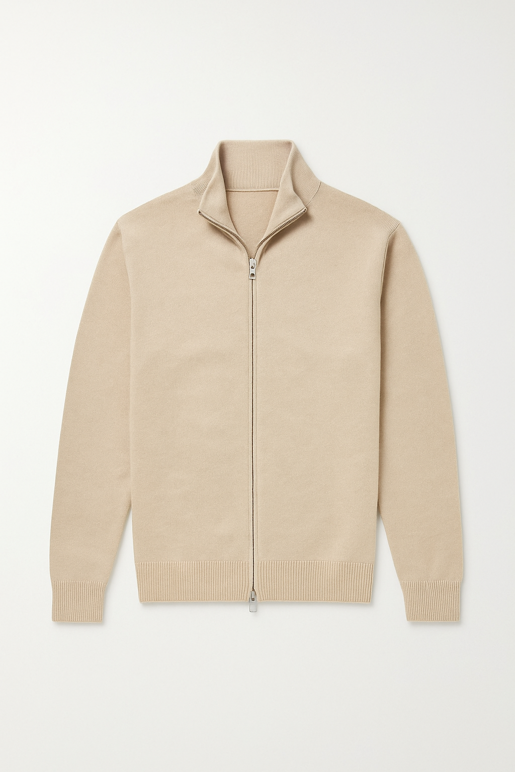 Men’s Zip Cardigan | Minimal Stand-Collar Knit Jacket