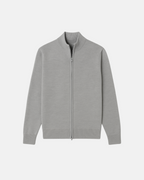 Men’s Zip Cardigan | Minimal Stand-Collar Knit Jacket