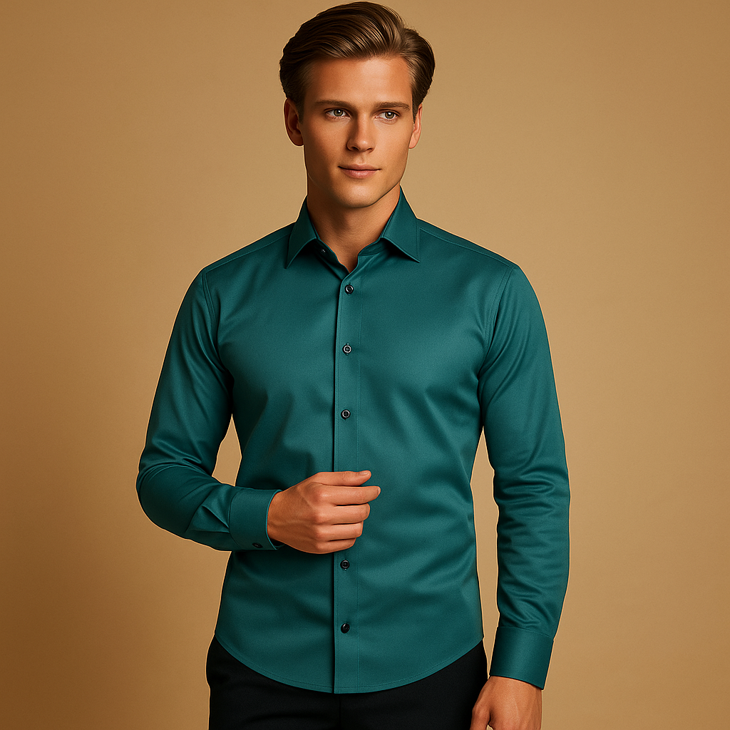 Men's Stretch Shirt with Button Closure