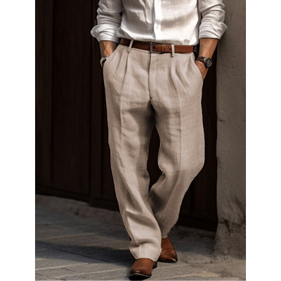 Linen Trousers with Elegant Cut for Men