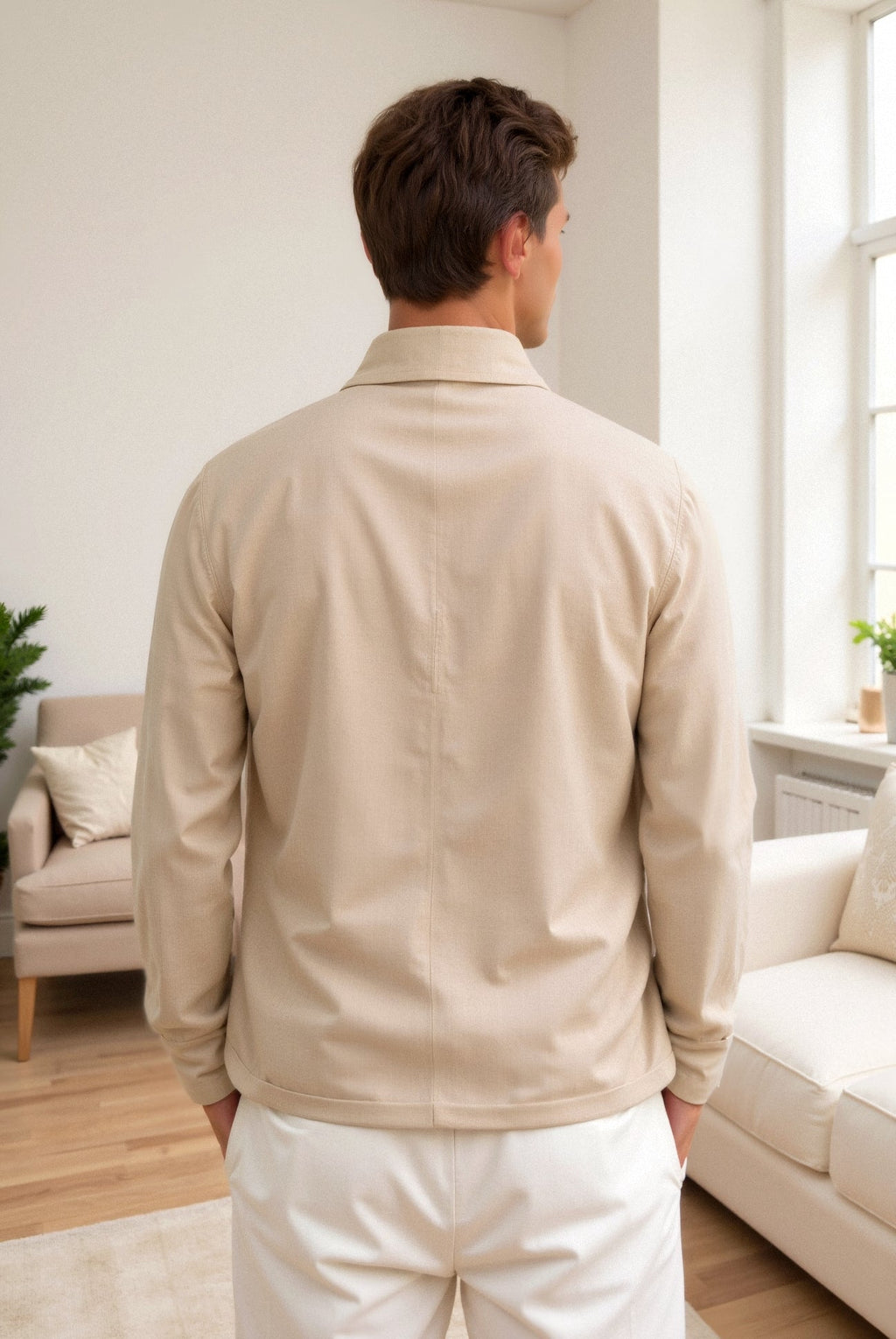 Men’s Casual Blazer Shirt | Minimal Button Jacket