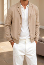 Men’s Casual Blazer Shirt | Minimal Button Jacket